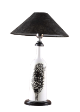 The Classic Black And White Table Lamp Collection Hand Painted Kantan Torch Flower.